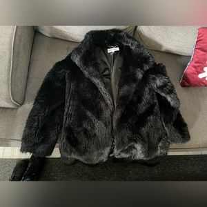 Calvin Klein faux fur coat